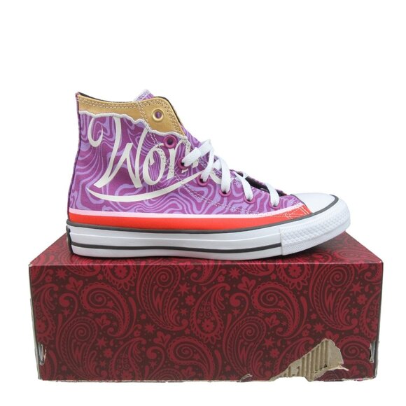 Converse Shoes - Converse x Wonka CTAS HI Women's Size 8 Pixel Purple White Sneakers NEW